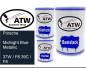 Preview: Porsche, Midnight Blue Metallic, 37W / F8 39C / F8: 500ml Lackdose + 500ml Klarlack + 250ml Härter - Set, von ATW Autoteile West.
